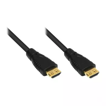 Cavo HDMI® ad alta velocità con Ethernet, 4K*2K, connettori placcati oro 24K e contatti in rame con protezione di blocco, OFC, nero, 10 m, Good Connections (