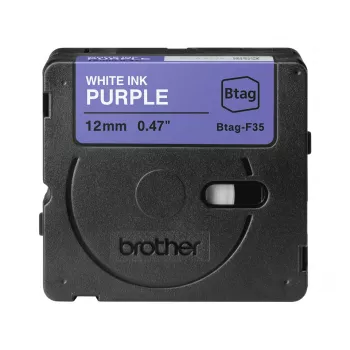 Nastro per etichettatura Brother BTAG-F35 bianco su viola 1,2 cm 4 m
