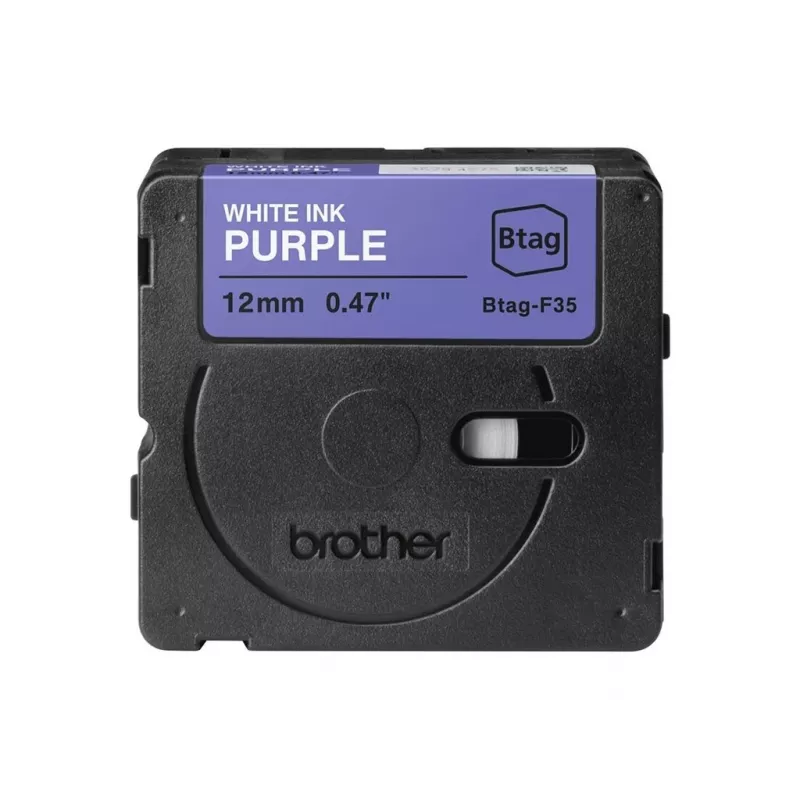 Nastro per etichettatura Brother BTAG-F35 bianco su viola 1,2 cm 4 m
