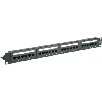 Patch panel - montaggio a rack - CAT 6a - UTP - RJ-45 X 24 - nero - 48,3 cm (1 pollice)