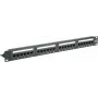 Patch panel - montaggio a rack - CAT 6a - UTP - RJ-45 X 24 - nero - 48,3 cm (1 pollice)