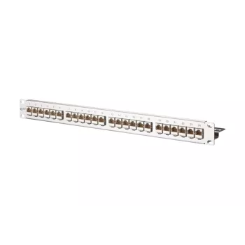 METZ CONNECT E-DAT Modul 24x8(8) 1HE patch panel Cat.6A acciaio inox - patch panel - 1U - 24 porte (130921-E)