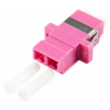 EFB-Elektronik adattatore LC Duplex OM4 monopezzo, heather viola, ferula in ceramica, SC simplex
