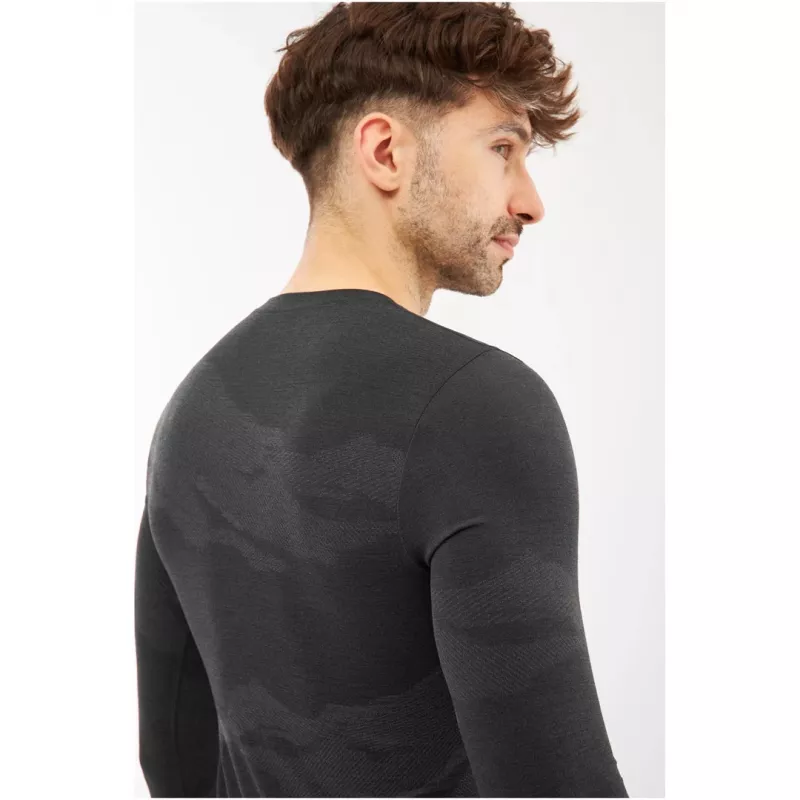 VIKING Gasher Man intimo a maniche lunghe in merino da uomo, taglia M, nero