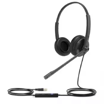 Yealink UH34 Lite Dual UC - cuffie - on-ear - con filo - USB - nero - per Yealink SIP-T43, T46, T48, T53, T54, T57, VP59, T58, VP59