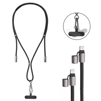 Cavo USB-C a USB-C 1,65 m / LANYARD nero 7991000 Intenso