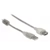 Delock 82244, 0,3 m, USB A, USB A, USB 2.0, 0,48 Gbit/s, trasparente