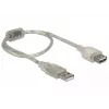 Delock 82244, 0,3 m, USB A, USB A, USB 2.0, 0,48 Gbit/s, trasparente