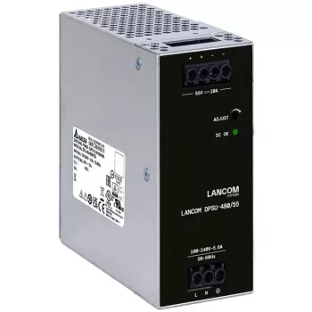 Alimentatore Lancom Systems LANCOM DPSU-480/55 — 480 W, AC 100–240 V, TS35 DIN, nero/acciaio