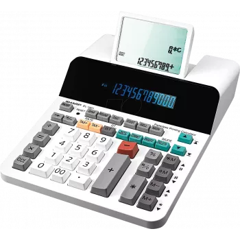 Calcolatrice Sharp EL-1901 da scrivania display bianco SH-EL1901