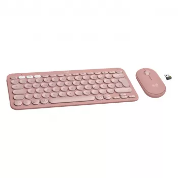 Logitech Pebble 2 Combo tastiera mouse con Universal RF Wireless + Bluetooth QWERTZ tedesco rosa (920-012205)
