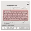 Logitech Pebble 2 Combo tastiera mouse con Universal RF Wireless + Bluetooth QWERTZ tedesco rosa (920-012205)