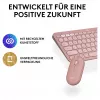 Logitech Pebble 2 Combo tastiera mouse con Universal RF Wireless + Bluetooth QWERTZ tedesco rosa (920-012205)