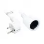 Prolunga spina Schuko spina-spina tipo E+F (CEE 7/7, angolata) a connettore femmina tipo F (CEE 7/3, dritta), bianco, 1,50 mm², 2 m, Good Connections® (P0102-W020)