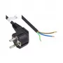 Cavo di alimentazione connettore Schuko tipo E+F (CEE 7/7, angolato) a estremità spelate, nero, 1,00 mm², 3 m, Good Connections® (P0185-S030)