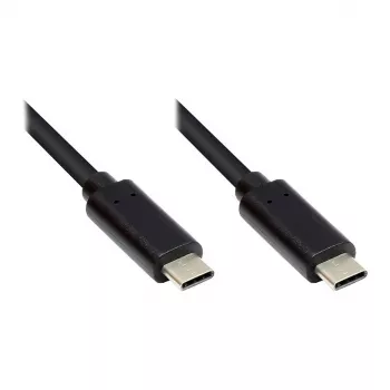 Cavo di ricarica e dati USB 3.1 (Gen.1), connettore maschio USB-C™ su entrambi i lati, CU, nero, 1m, Good Connections® (GC-M0113)
