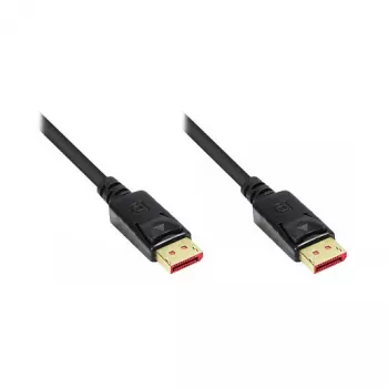 Cavo di collegamento DisplayPort 1.4, 8K / UHD-2 @60Hz, contatti placcati oro, CU, nero, 0,5m, Good Connections® (4814-005S)