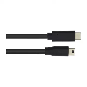 Cavo di collegamento USB 2.0, connettore maschio USB-C(TM) a connettore maschio Mini-B 5 pin, nero, 3 m, Good Connections (3310-CM030)