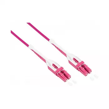 Cavo patch fibra ottica duplex OM4 (multimode, 50/125) LC/LC, UNIBOOT, LSZH, polarità reversibile, linguetta di sblocco, 7,5 m, Good Connections® (LW-U8075LC4)
