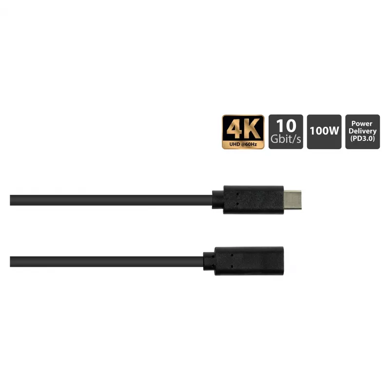 Good Connections GC 2831-CV010S - Cavo USB 3.1 Type-C maschio > Type-C femmina 1,0 m - cavo - digitale/dati
