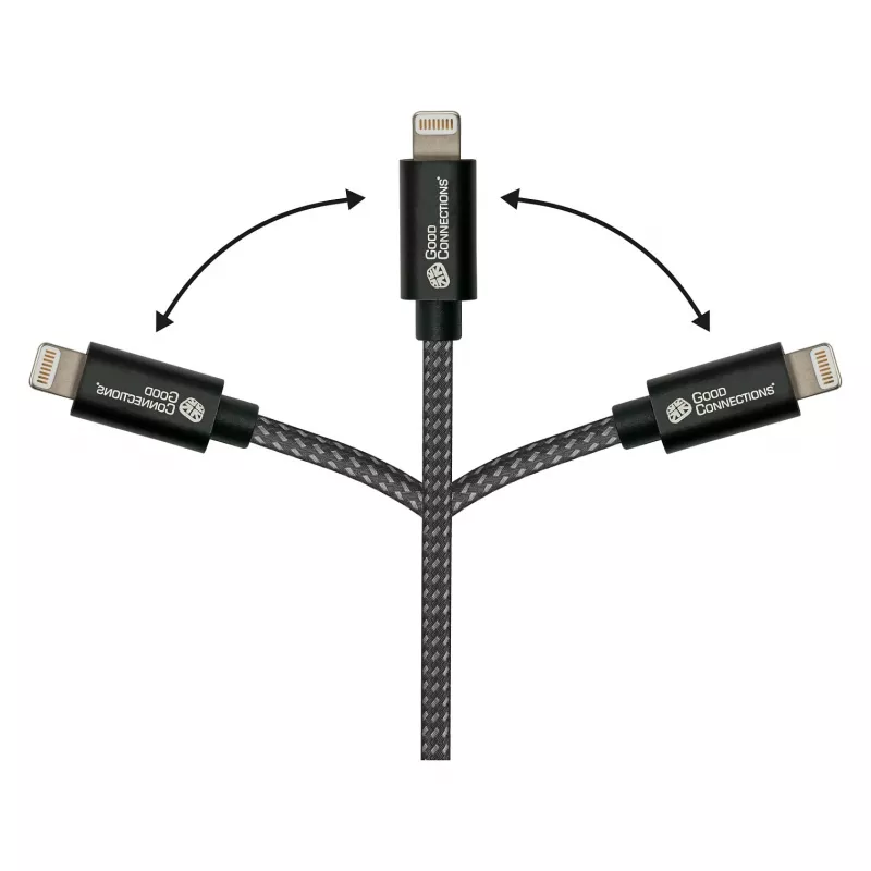 Good Connections Cavo USB 2.0 di ricarica e dati per iPhone/iPad/iPod USB-A maschio a Lightning - Il cavo di alta qualità e ufficialmente certificato da Apple