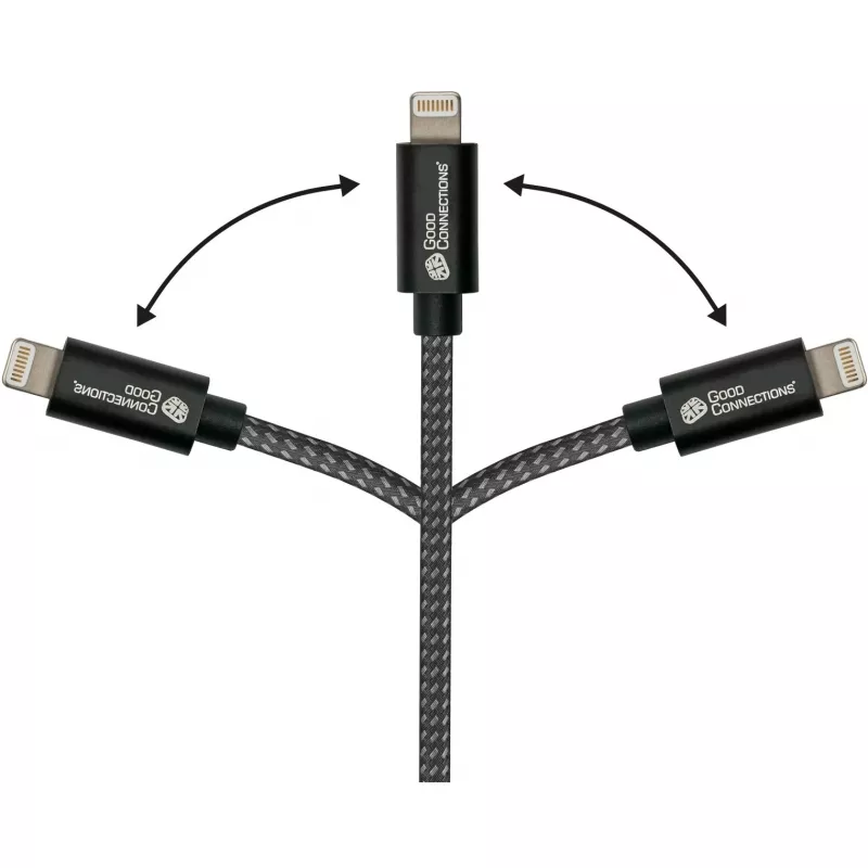 Good Connections Cavo USB 2.0 di ricarica e dati per iPhone/iPad/iPod USB-A maschio a Lightning - Il cavo di alta qualità e ufficialmente certificato da Apple