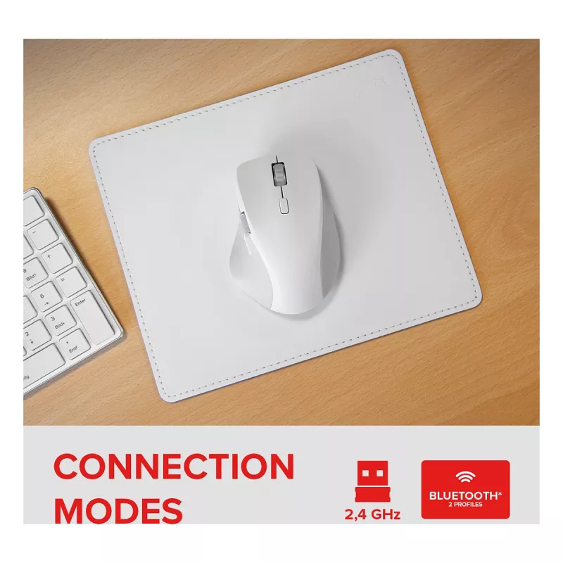 Speedlink LIBERA Mouse Bluetooth silenzioso wireless ricaricabile bianco