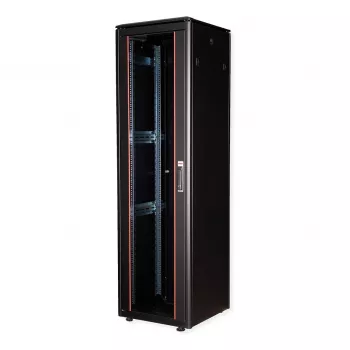 ROLINE Pro - armadio di rete - con porta in vetro 600 x 600 mm (L x P)