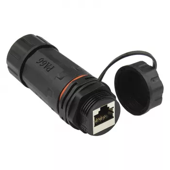 Cavo patch connettore maschio outdoor IP68 Good Connections Cat. 6a RJ45 completamente schermato nero Good - Rete