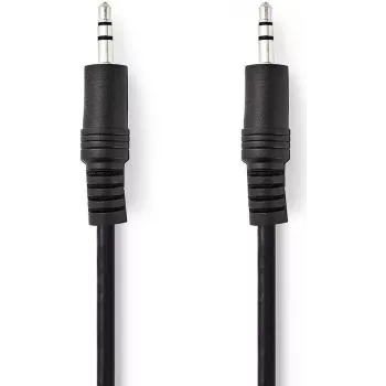Cavo audio stereo Nedis | connettore maschio 3,5 mm | connettore maschio 3,5 mm – nichelato | 1,00 m | rotondo | nero | box