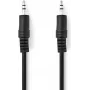 Cavo audio stereo Nedis | connettore maschio 3,5 mm | connettore maschio 3,5 mm – nichelato | 1,00 m | rotondo | nero | box