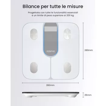RENPHO Smart Body Scale Elis 1C A033 bianco PEU-R-A033-W PEURA033W (PEU-R-A033-W)