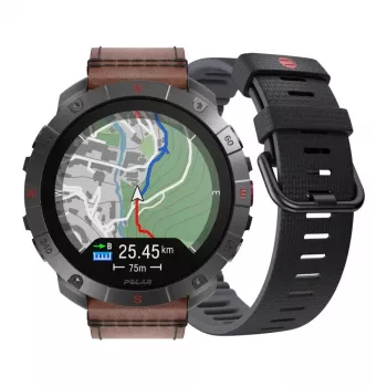 Orologio sportivo outdoor Polar Grit X2 Pro Titan, M/L, pelle autunno (900110288)