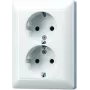 JUNG Presa doppia Schuko AS5020UWW AS 500/A plus Alpinweiß AS5020UWW (AS5020UWW)