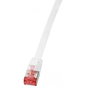 Logilink SlimLine - cavo patch - RJ-45 (M) su RJ-45 (M) - 5 m - U/FTP, PiMF - CAT 6 - stampato, protezione linguetta, piatto - bianco (CF2071S)