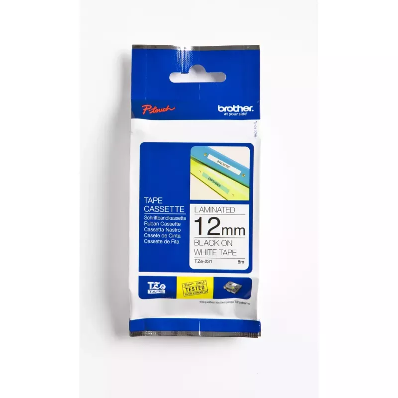 Nastro per etichette Brother TZE-231 nero su bianco