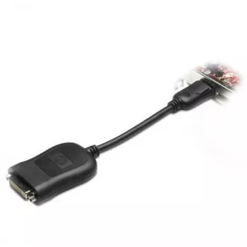 HP - Adattatore DVI - DisplayPort (connettore maschio) a DVI-D (connettore femmina) - nero - per Quadro FX 3800 (481409-001,FH973AA)