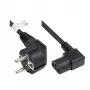 Cavo di alimentazione connettore Schuko tipo E+F (CEE 7/7, angolato) a C13 (angolato a destra), nero, 1,00 mm², 3 m, Good Connections® (P0131-S030)