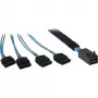 Cavo INTER-TECH SFF-8643 a 4x SATA/SAS 0,7 m 12 Gbit/s blu