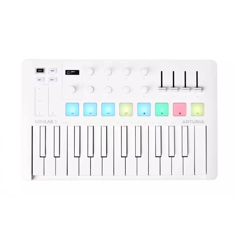 Arturia MiniLab 3 - tastiera controller MIDI, bianca