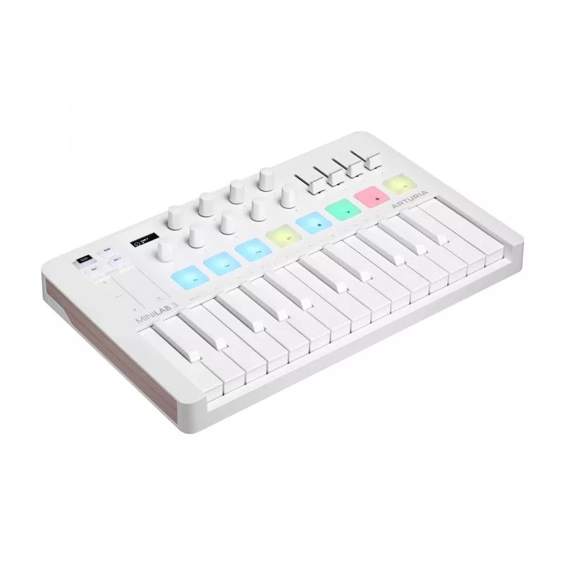 Arturia MiniLab 3 - tastiera controller MIDI, bianca