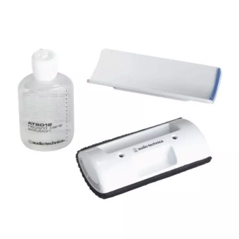 Audio-Technica AT6012 kit di pulizia per dischi, 60 ml, con spazzola in velluto