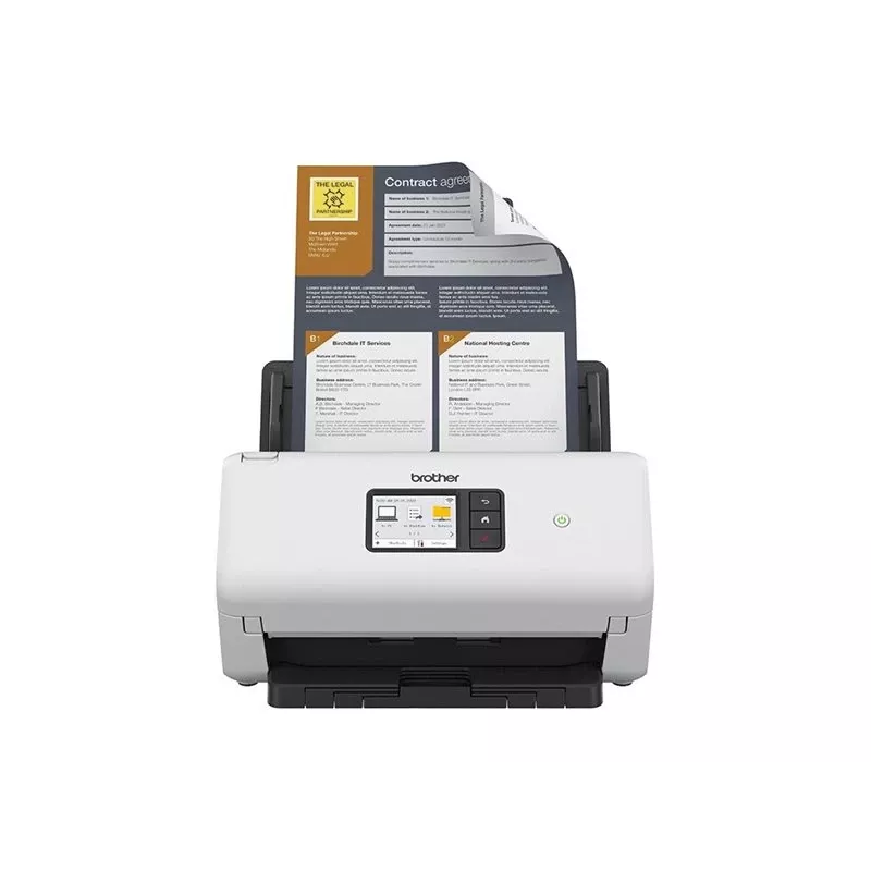 Scanner per documenti Brother ADS-4550WTC1 con scansione duplex e connettività wireless