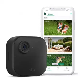 AMAZON (RING) Blink Outdoor 4 - Telecamera di videosorveglianza in rete - Esterno, Interno - resistente alle intemperie - colore (giorno/notte) - 1080p - audio - wireless - Wi-Fi (B0B1N5RL1Q)