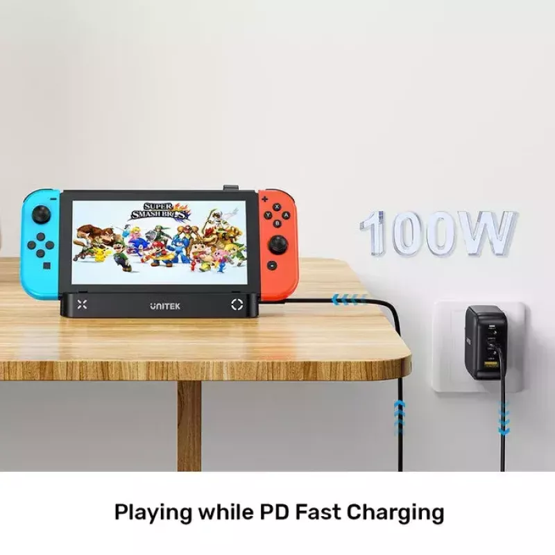 Console portatile da gaming con dock Unitek G1002F01 — connessione docking USB, nero