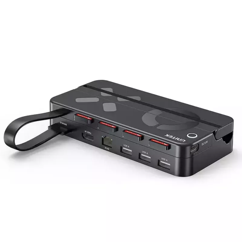 Console portatile da gaming con dock Unitek G1002F01 — connessione docking USB, nero