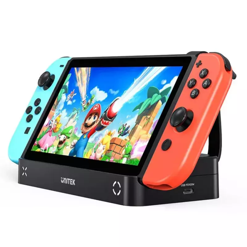 Console portatile da gaming con dock Unitek G1002F01 — connessione docking USB, nero