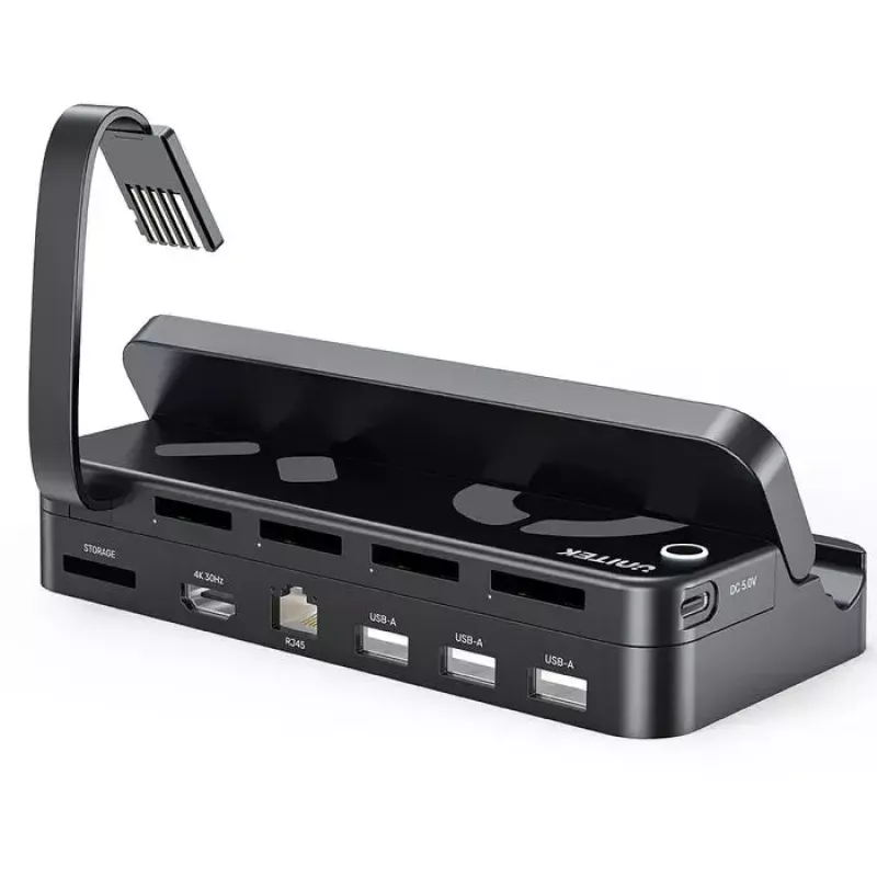 Console portatile da gaming con dock Unitek G1002F01 — connessione docking USB, nero