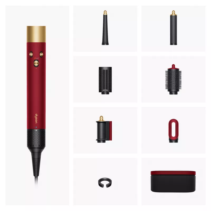 Airwrap i.d. Straight + Wavy Limited Edition, multistyler rosso/oro, Bluetooth