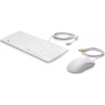 HP tastiera e mouse USB Healthcare Edition full-size con filo bianco